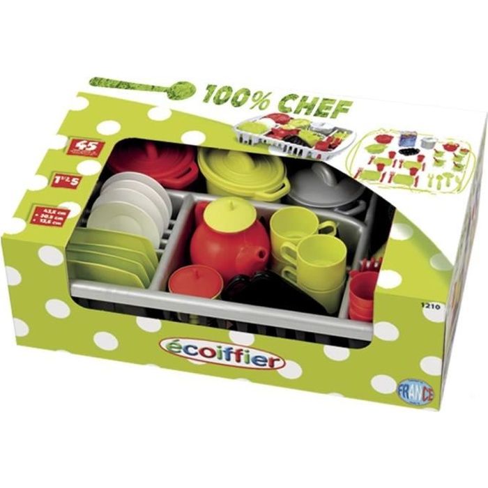 ECOIFFIER CHEF Egouttoir Garni - 45 éléments