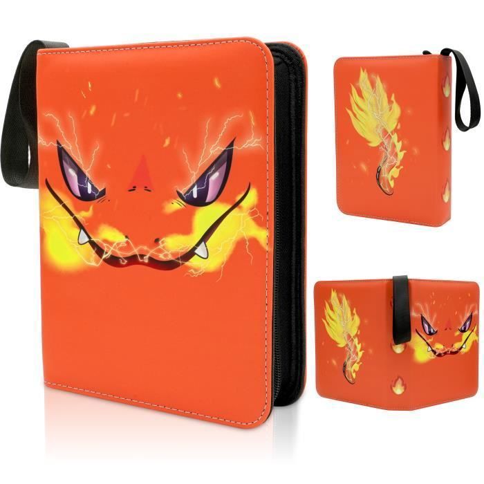Classeur pour Cartes à Collectionner - KENLUMO - Compatible avec 480 Cartes - 60 Pages - Orange