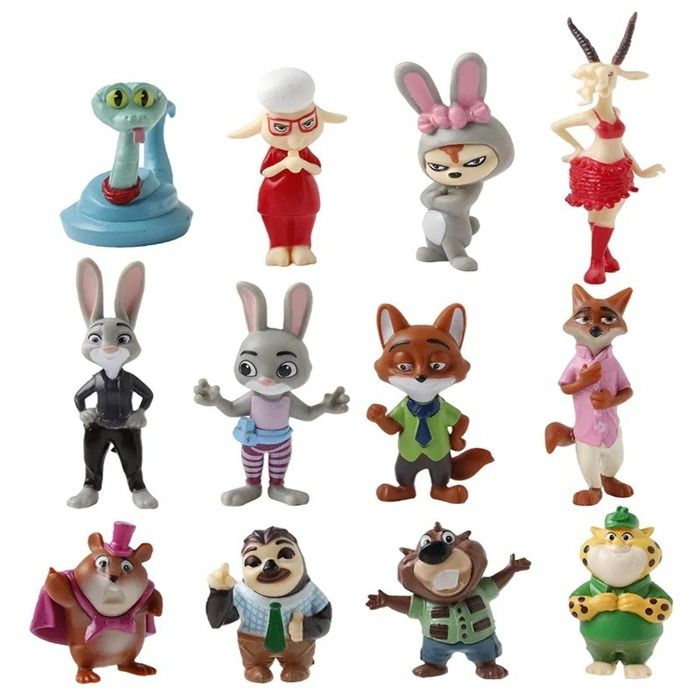 Figurines Zootopie – Jouets Enfants – Lot 12 Pièces – Univers Disney