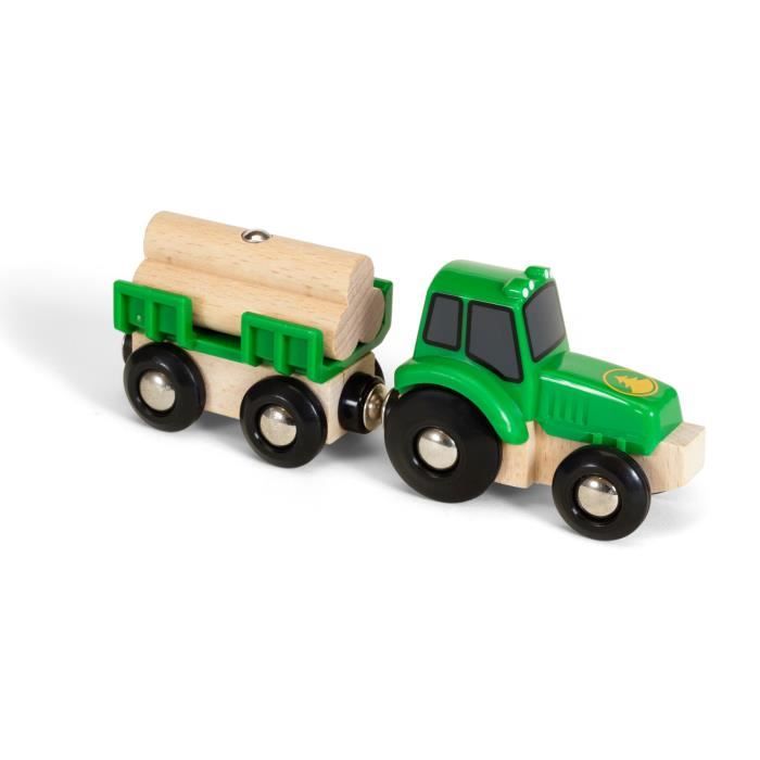 Tracteur et Remorque BRIO World - Accessoire pour circuit de train en bois - Mixte dès 3 ans