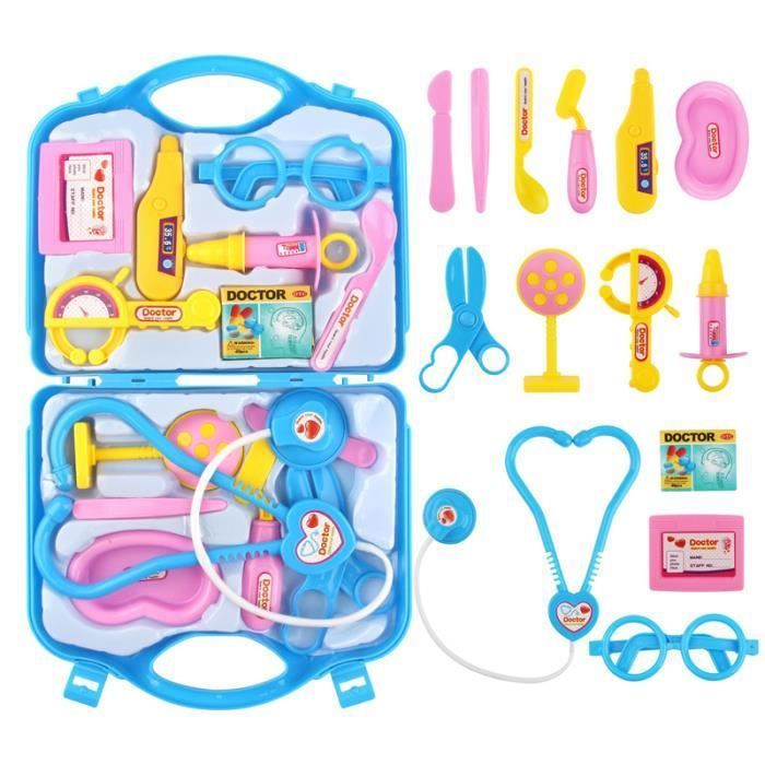 Malette Docteur Enfant Jeux dimitation Médical Jouets de Rôle Docteur Cadeau pour Garçon et Fille-keeper