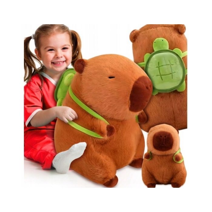 CAPYBARA PELUCHE MASCOTTE 50CM SAC À DOS JOUET TORTUE DOUX PELUCHE