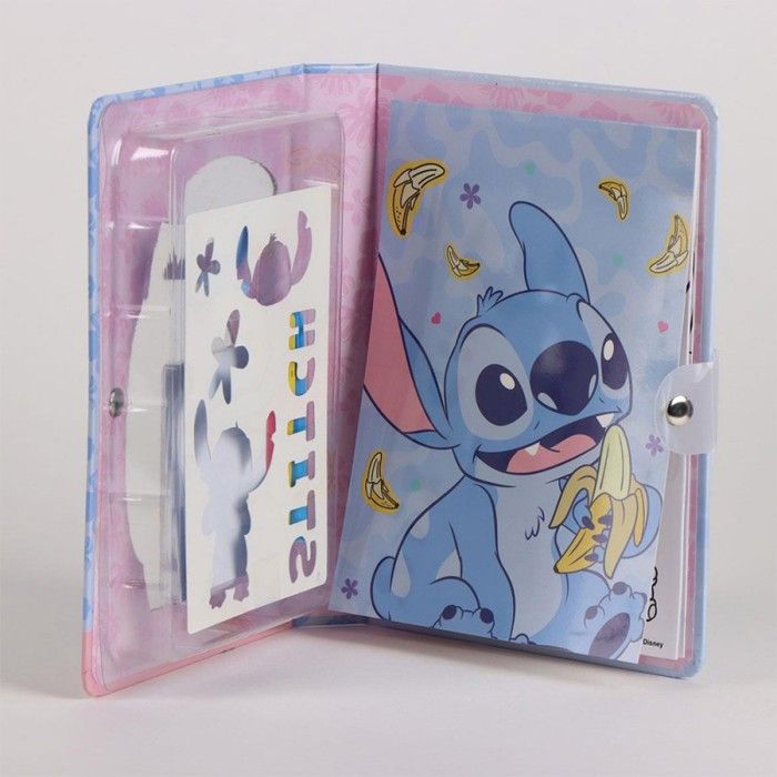 Set créatif - Stitch Disney - Carnet de coloriage - Stickers - Tampon et feutres