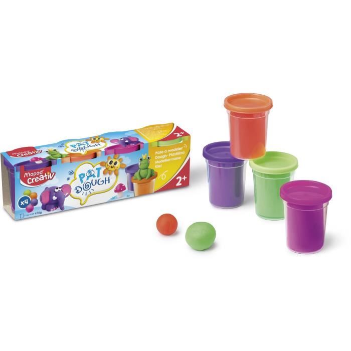 Pâte à Modeler pour Enfant - MAPED Creativ - 4 Couleurs Fantaisie - 456 g