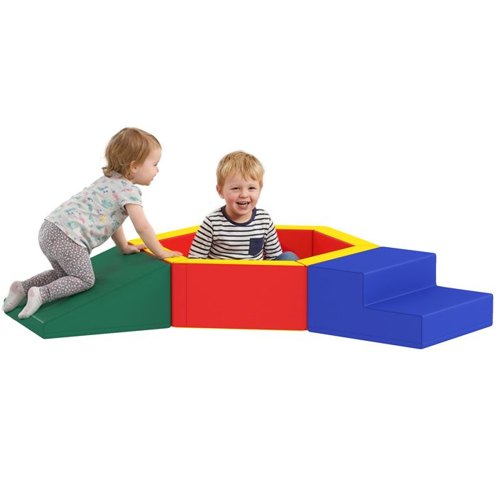 Parcours motricité bébé - AIYAPLAY - piscine à balles - mousse EPE et housse en PU - pour enfants dâge préscolaire - multicolore