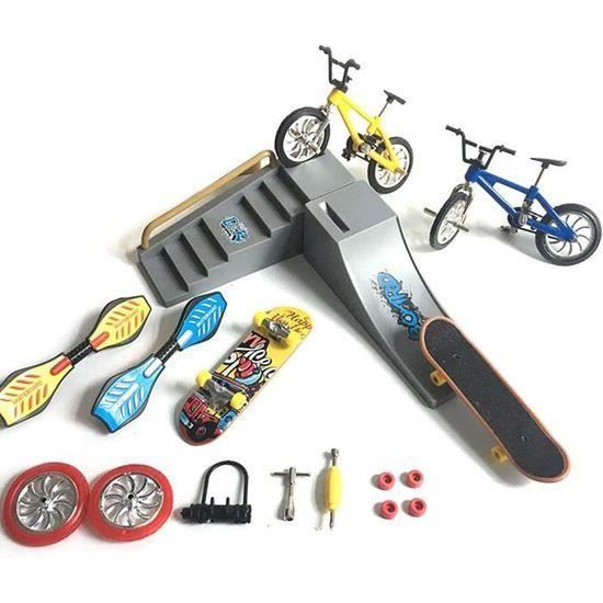 Kit Skate Park - AMOUNE - Finger Skateboard Ramp Set - Blanc - 6 ans - Mixte