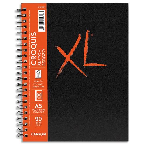 Carnet dessin Canson 100 feuilles XL Book Croquis Format A5