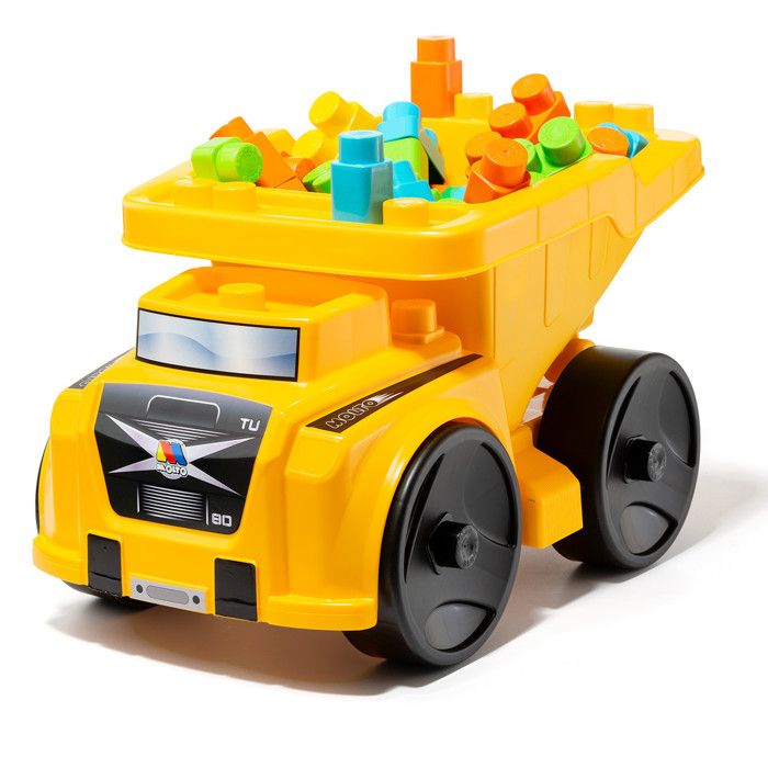 Jouet - Moltó - Camion Benne - 20 Blocs - Benne basculante - Coloré et sûr