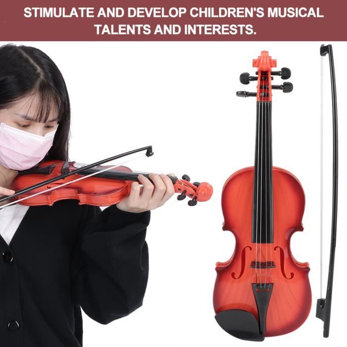 Jouet de violon acoustique pour enfant simulé corde réglable débutant musical développer la pratique des instruments