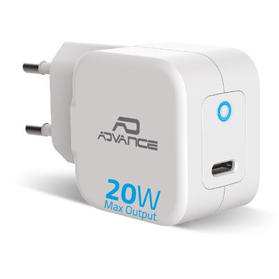 Chargeur Secteur universel USB et USB-C POWERFLEX TURBO 20W - Pour téléphone, tablette, switch ou montre connectée