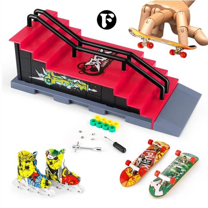 Finger Skateboard Rampe Set Mini Griffbrett Skate Park Rampen Kit Finger Skate Boarding Ultimative Sporttrainings Requisiten(F)