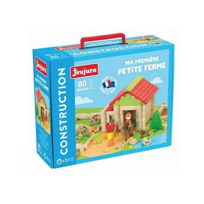 JEUJURA - Ma première petite ferme en bois - 80 pièces - Jouet pour enfant à partir de 3 ans