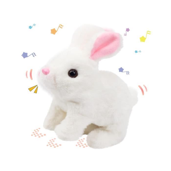 Jouet - Saut Lapin - Peluche - Son et Action - Intérieur