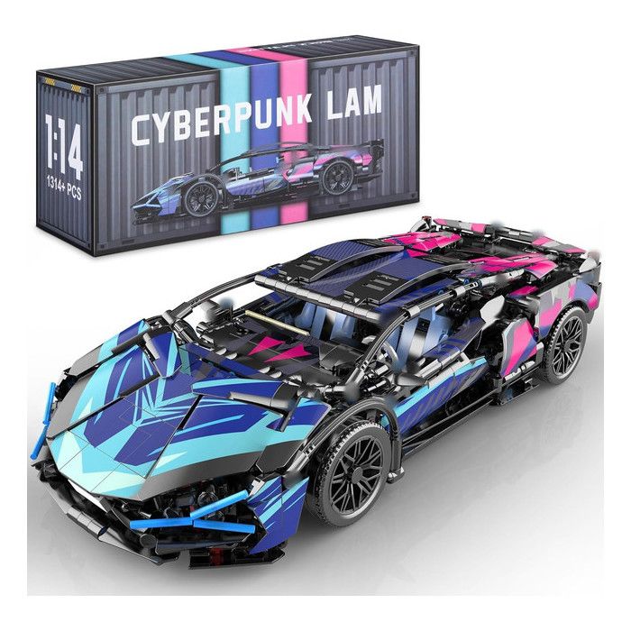 Supercar Technic 1:14 – Voiture de Course 1314 pcs  Modèle à Construire Compatible  Maquette MOC Enfant & Adulte