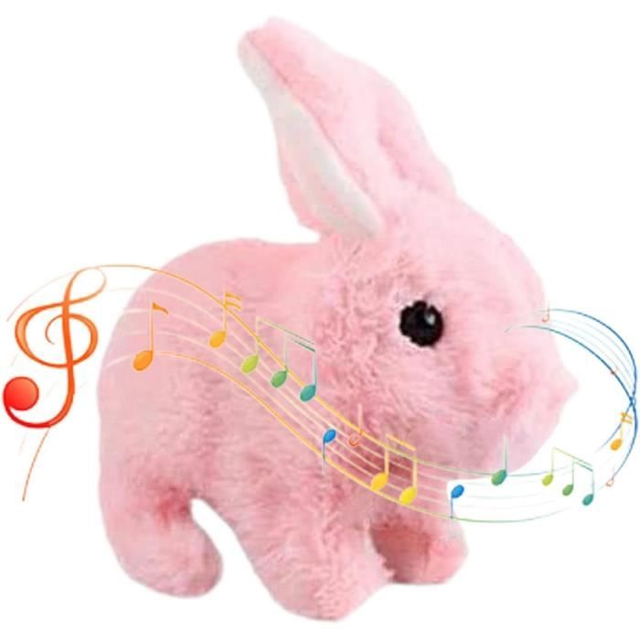 Lapin en Peluche Lapin De Pâques Peluche Jouet Interactif Éducatif Peut Marcher Et Parler Lapin en Peluche pour Bébé Mignon Doux
