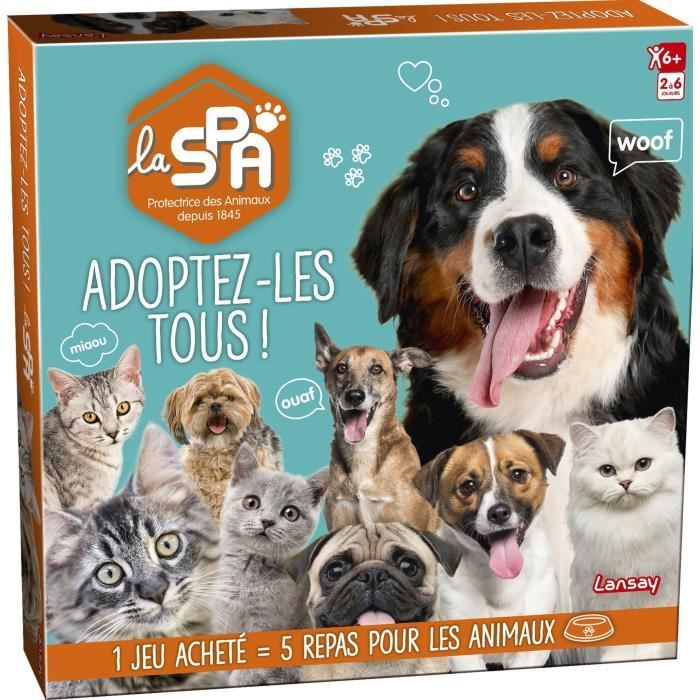 LANSAY® - SPA - ADOPTEZ-LES TOUS ! - Jeu de société - 2 à 6 joueurs - Dès 6 ans