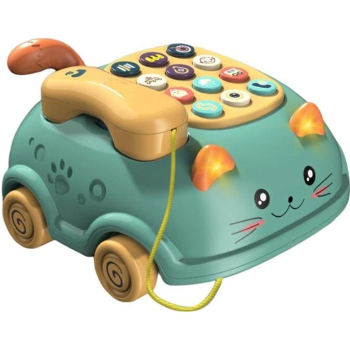 Jouet Bebe 3 6 9 12 Mois Jouet Enfant 1 an 2 Ans Jouets Musicaux avecTelephone/Lumières/Musical/Jeux Educatif Jouets Telephone