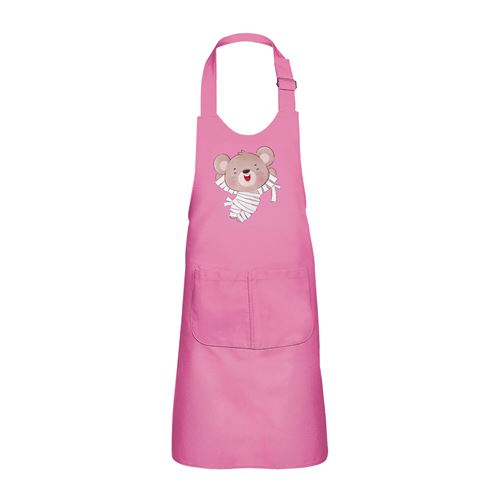 Fabulous Tablier Cuisine Enfant 2 Poches Rose Mommie Ourson - Haut de gamme