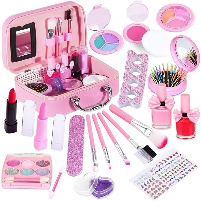 Jouets de sac cosmétique de main jouets de jeu de rôle maquillage de filles denfants jouets de maquillage lavables