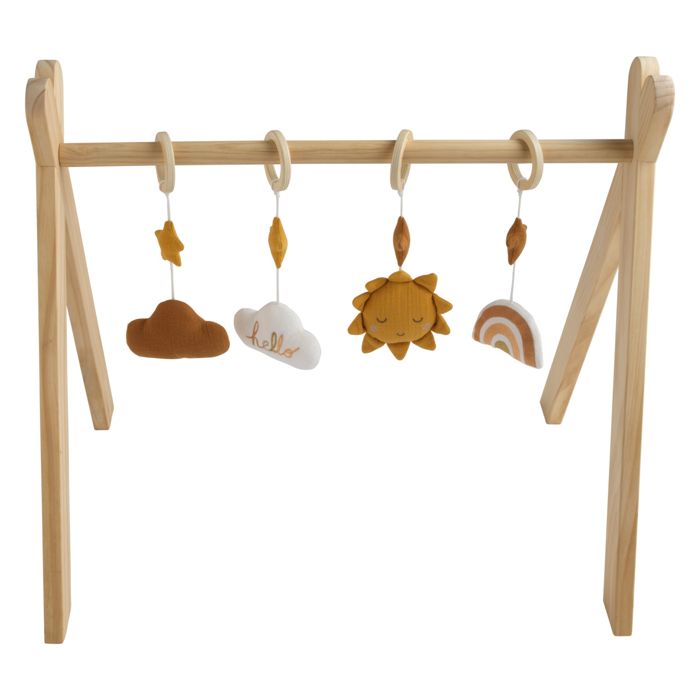 Arche déveil bois avec 4 jouets - SUNLIGHT