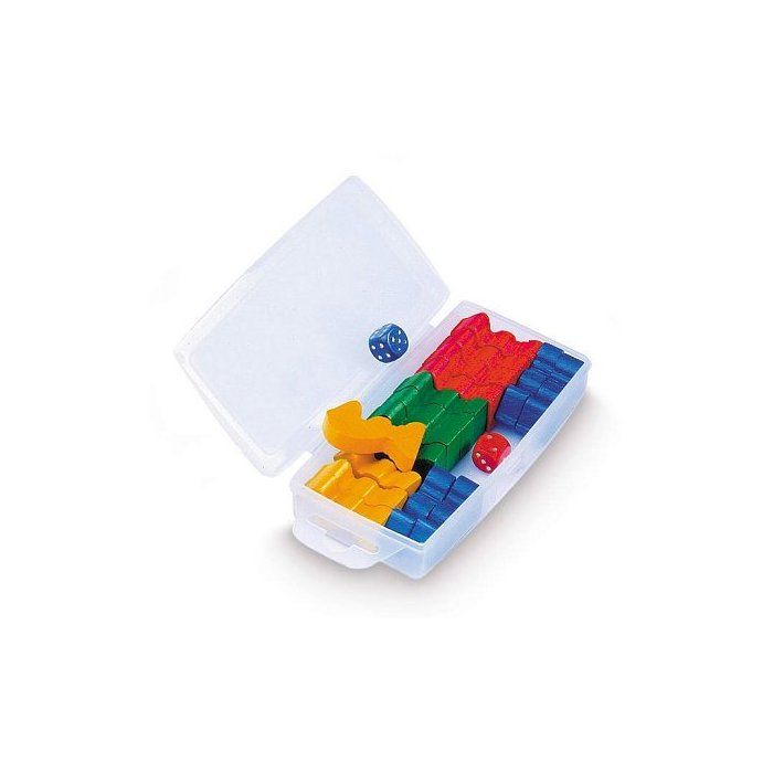 Boite 16 petits chevaux en bois + 2 des - Pions Dada - Accessoires - Jeu de societe traditionnel - Pour Jeujura
