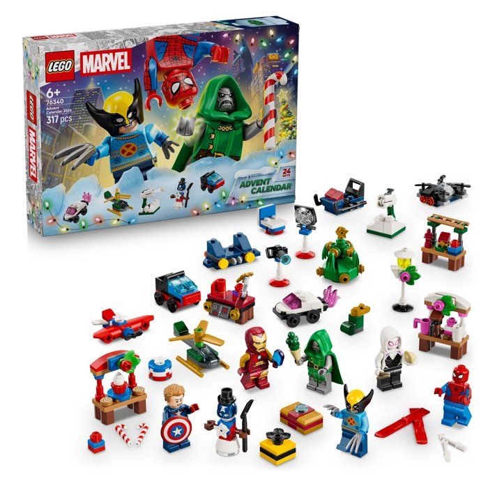 LEGO  Marvel 76340 - Calendrier de lAvent 2026 - 24 Surprises Super-Héros - Set pour Enfant - A partir de 6 ans