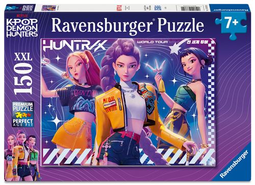 Puzzle 150 pièces XXL Ravensburger HuntrX World Tour KPop Demon Hunters