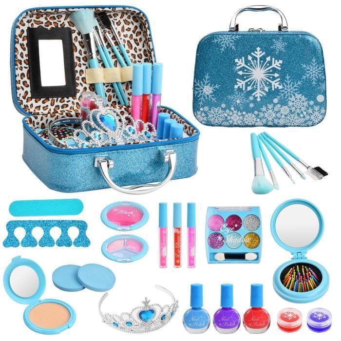 Maquillage Enfant Jouet - DIBOTELL - 20PCS - Bleu - Accessoires multiples - Sécuritaire