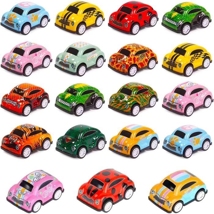 Jouet - Lot de 16 Voitures à Friction - Métal Sûr - Design Attrayant - Pour Enfants 2 ans et plus