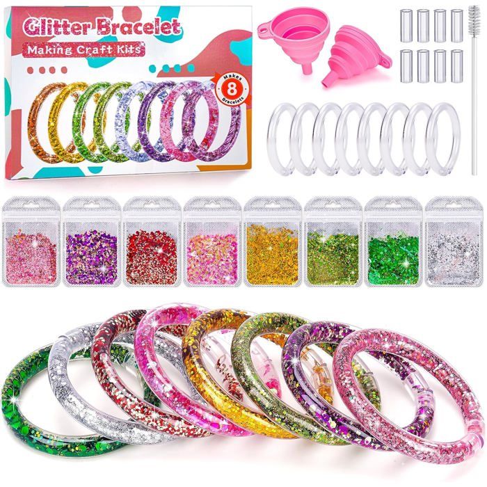Cadeau Fille 5 6 7 8 9 Ans Activité Manuelle Kit Bracelet Enfant Jouet Fille Cadeaux Anniversaire Activité Manuelle Bricolage