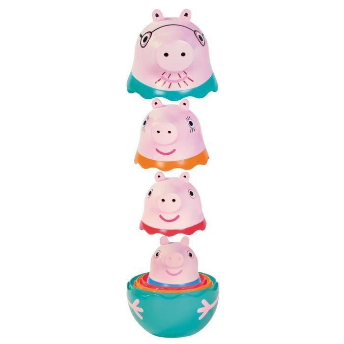 Jeu de personnages gigognes Peppa Pig - TOOMIES - Pour le bain et limagination - Mixte - Dès 18 mois