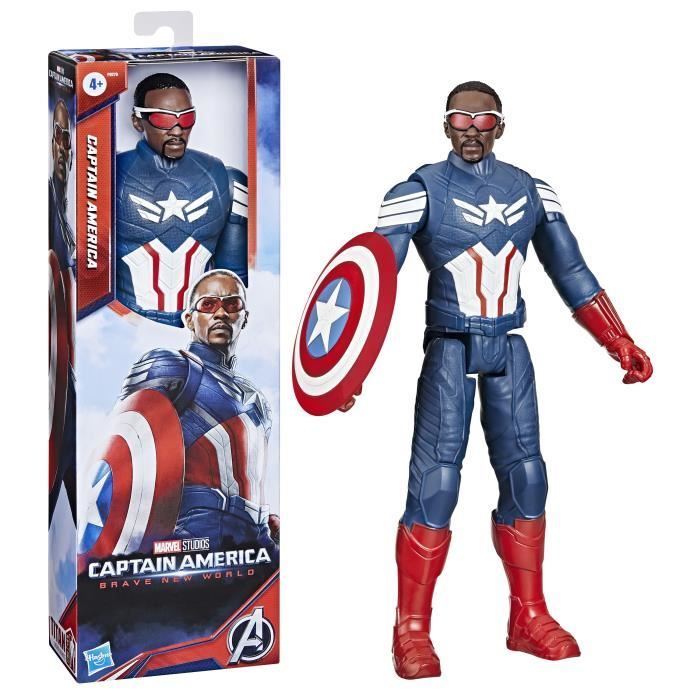 Figurine Captain America 30 cm Titan Hero Series Marvel Studios Captain America Brave New World Dès 4 ans