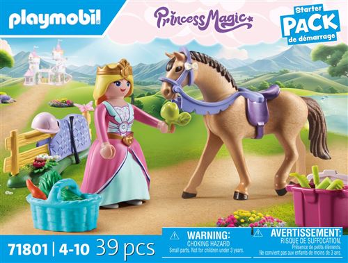 Playmobil Princess Magic Starter Pack 71801 Princesse cavalière avec cheval