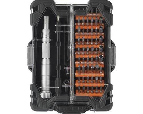 TOOLCRAFT pour latelier, pour lélectronique et la mécanique de précision Tournevis porte-embouts 62 pièces