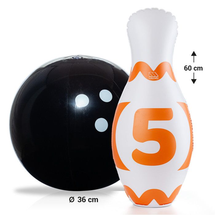 Jeu de quilles XXL - Molto - Gonflable - 6 quilles de 60 cm - Idéal pour jardin - Mixte