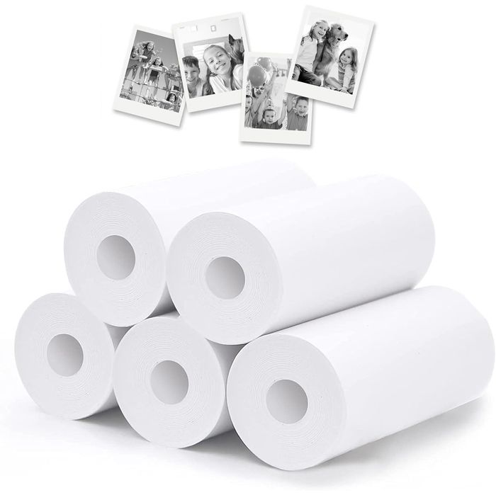 Recharge de papier - KIDPIC - Modèle KidPic - 5 rouleaux - Impression instantanée - Pour enfants