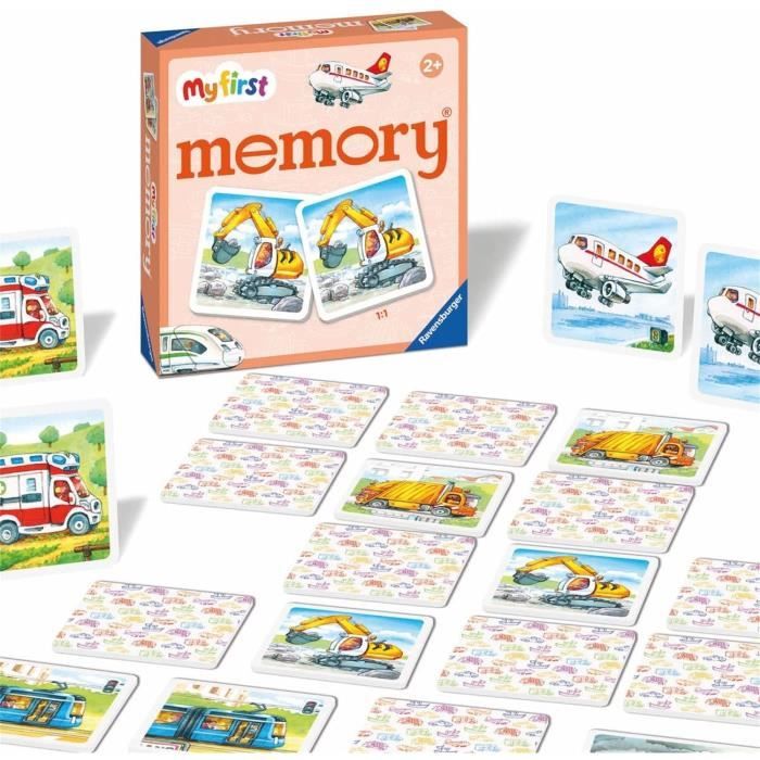 My first memory® Véhicules jeu de mémoire et de recherche avec de très grandes cartes illustrées
