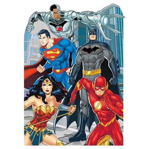 STAR CUTOUTS Figurine en carton passe-tete Enfant La ligue des justiciers DC Comics Hauteur 135 CM