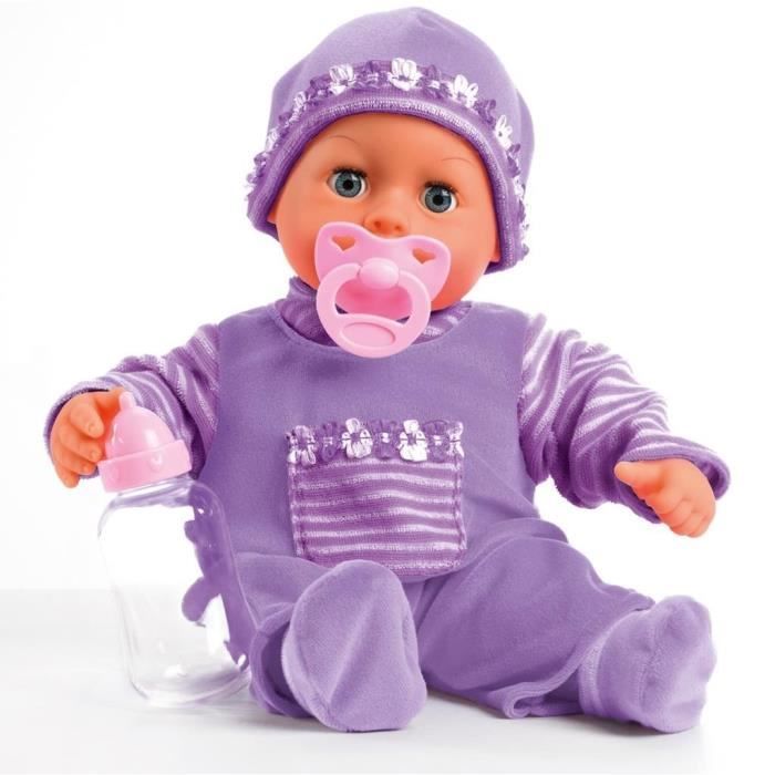 Poupon Bébé - Bayer Design - 93826AA - 24 Sons - Corps Souple - 38 Cm - Lilas
