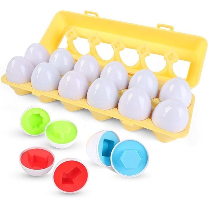 Jouets Montessori - Jouets pour enfants - Montessori - Jeu Montessori pour bébés et enfants - Œufs en plastique à associer selon les