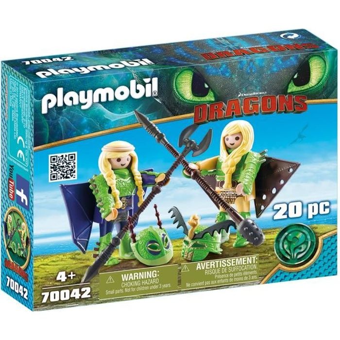 PLAYMOBIL - Dragons 3 - Kranedur et Kognedur en combinaison de vol - Mixte - A partir de 4 ans