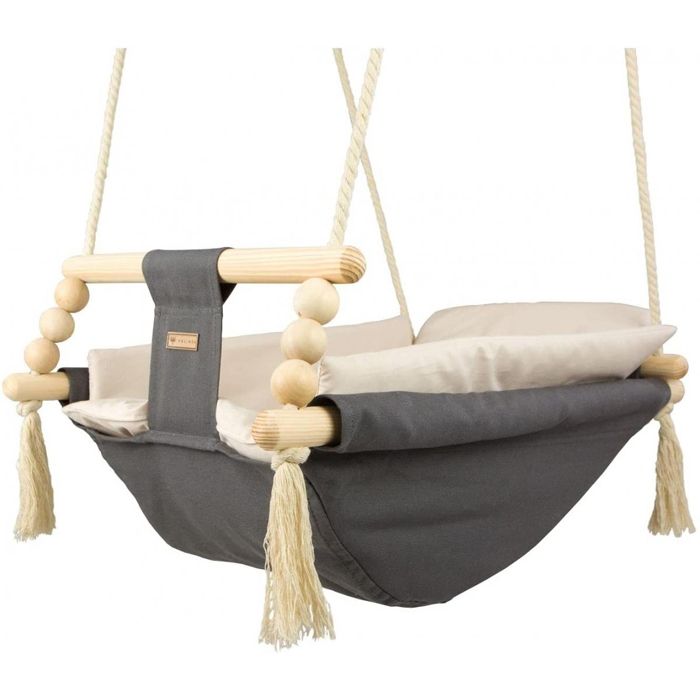 Bascule pour bébé couleur gris-beige