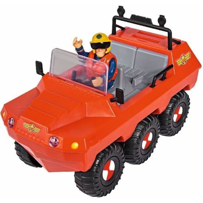 Jouet - SIMBA - Sam le pompier avec véhicule amphibie - Rouge - Extérieur - Mixte