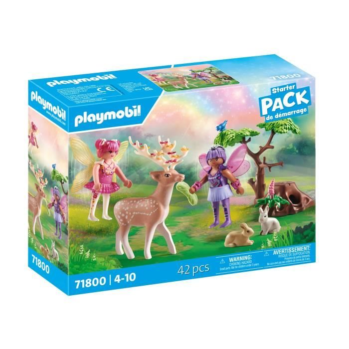 PLAYMOBIL 71800 Duo de fées avec animaux de la forêt Princess Magic Starter Pack 42 pièces Dès 4 ans