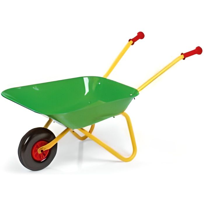 Brouette metal verte Enfant 80x38x41 cm - 10 L/50 kg