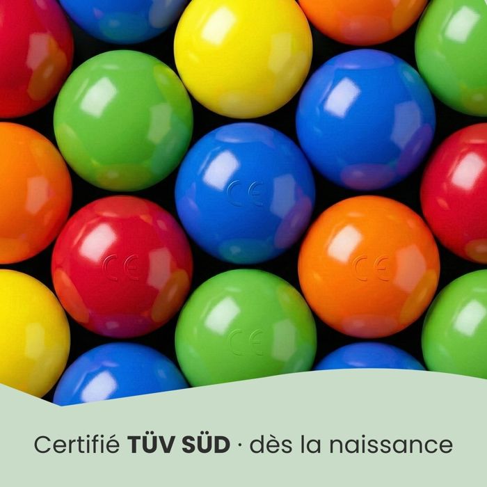 200 Balles Piscine Bébé 7cm Balles Plastique Colorées pour Enfant Jeu Intérieur