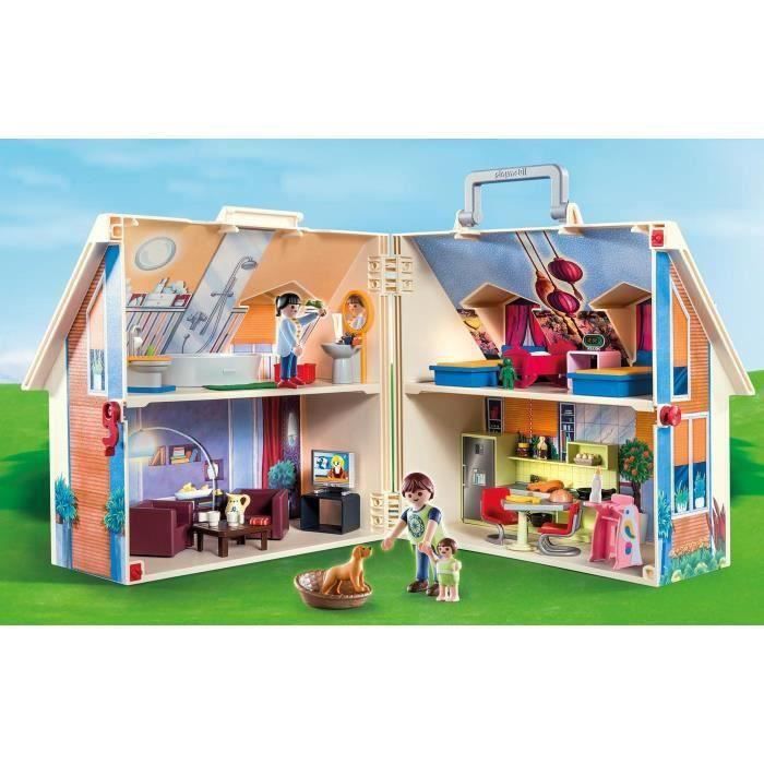 Jeu de construction - PLAYMOBIL - 70985 - Maison transportable - Pour enfants de 4 à 10 ans - Mixte
