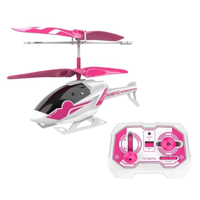 Hélicoptère télécommandé FLYBOTIC AIR PANTHER rose - Utilisation intérieure - 17cm - Dès 10 ans