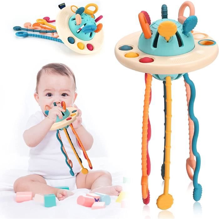 Jouet Montessori - Modèle UFO - Multisensoriel - Stimule curiosité et imagination - Développement tactile et moteur