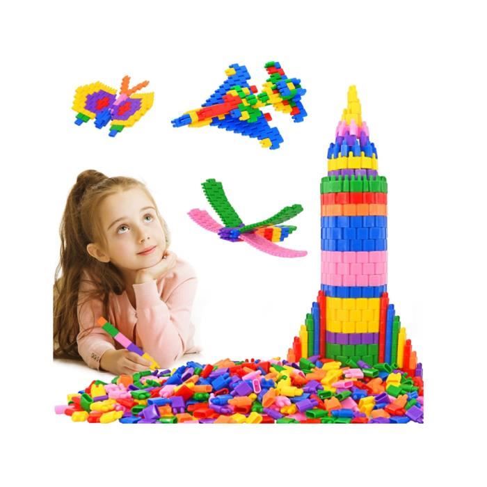 Ensemble de 600 Blocs de Construction pour Enfants - Ensemble de Jeu dapprentissage Ensemble de Jouets